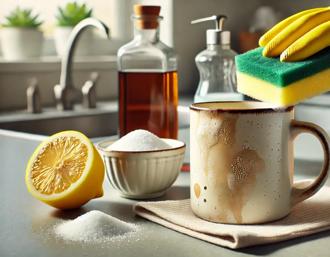 Como remover manchas de chá e café das canecas
