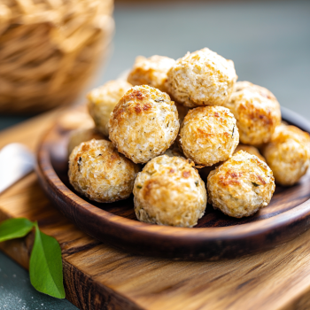Bolinhos Saudáveis de Batata-doce com Frango Desfiado na Air Fryer