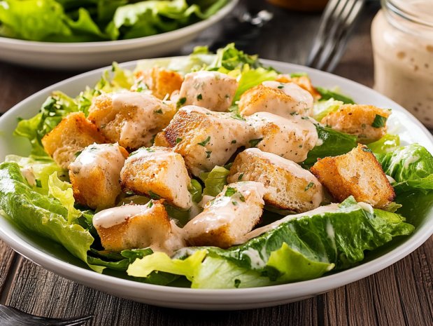 Salada Caesar com Frango: Uma Opção Leve e Saborosa para o Dia a Dia