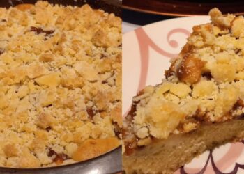 Aprenda a Fazer Cuca de Banana com Doce de Leite e Farofa Crocante