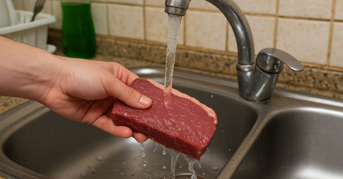 Você lava carne antes de cozinhar? Descubra os riscos dessa prática