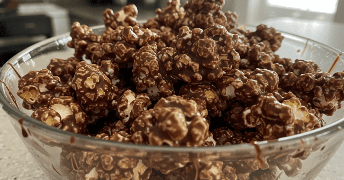 Receita Fácil de Pipoca Doce com Chocolate