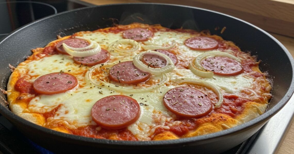 Aprenda a fazer pizza de frigideira com massa simples e deliciosa