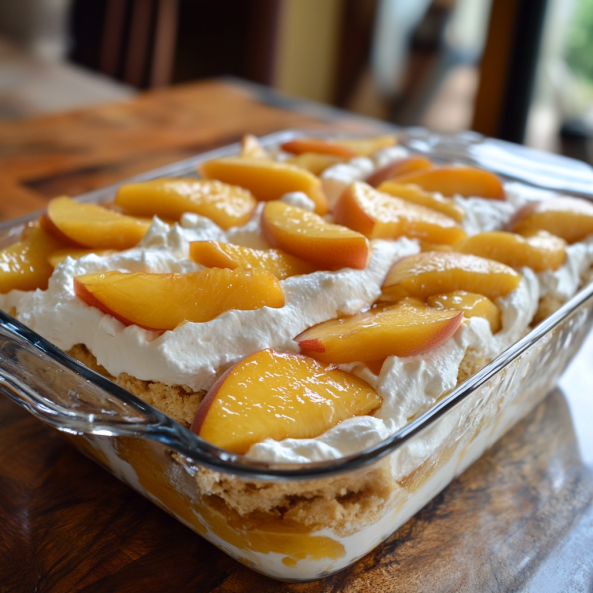 Surpreenda na Sobremesa com Este Pavê de Pêssego Delicioso