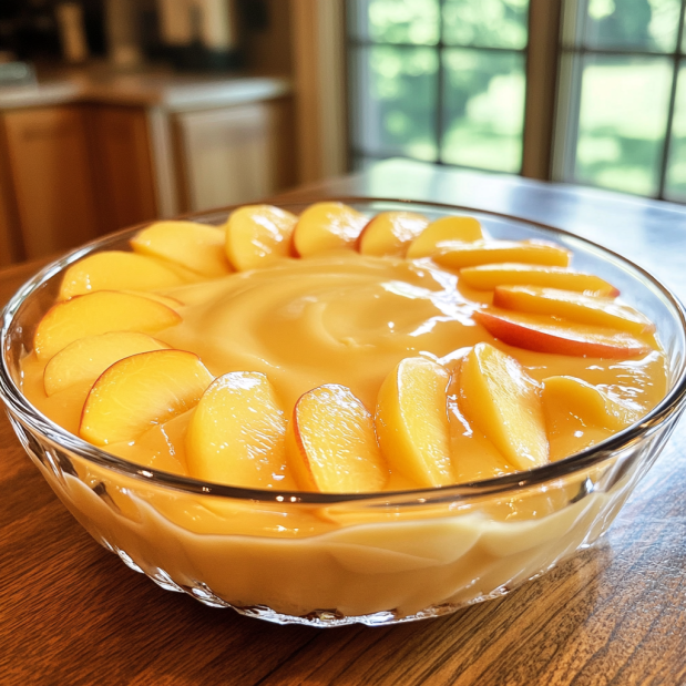 Sobremesa Gelada de Pêssego: Cremosa e Super Fácil de Fazer