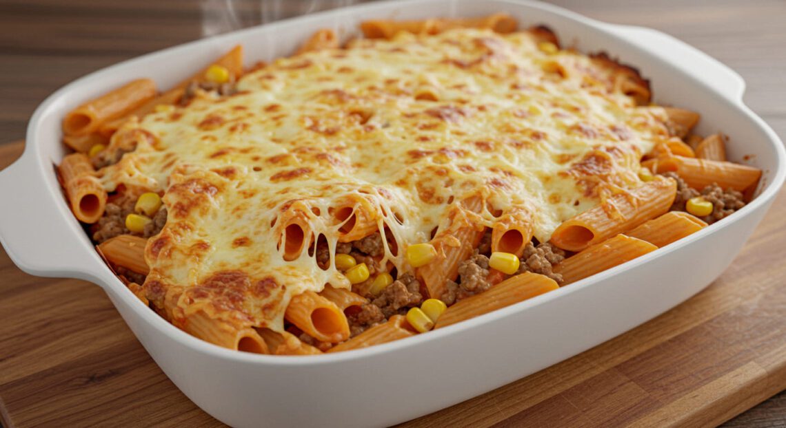 Receita Prática de Macarrão Gratinado com Carne Moída