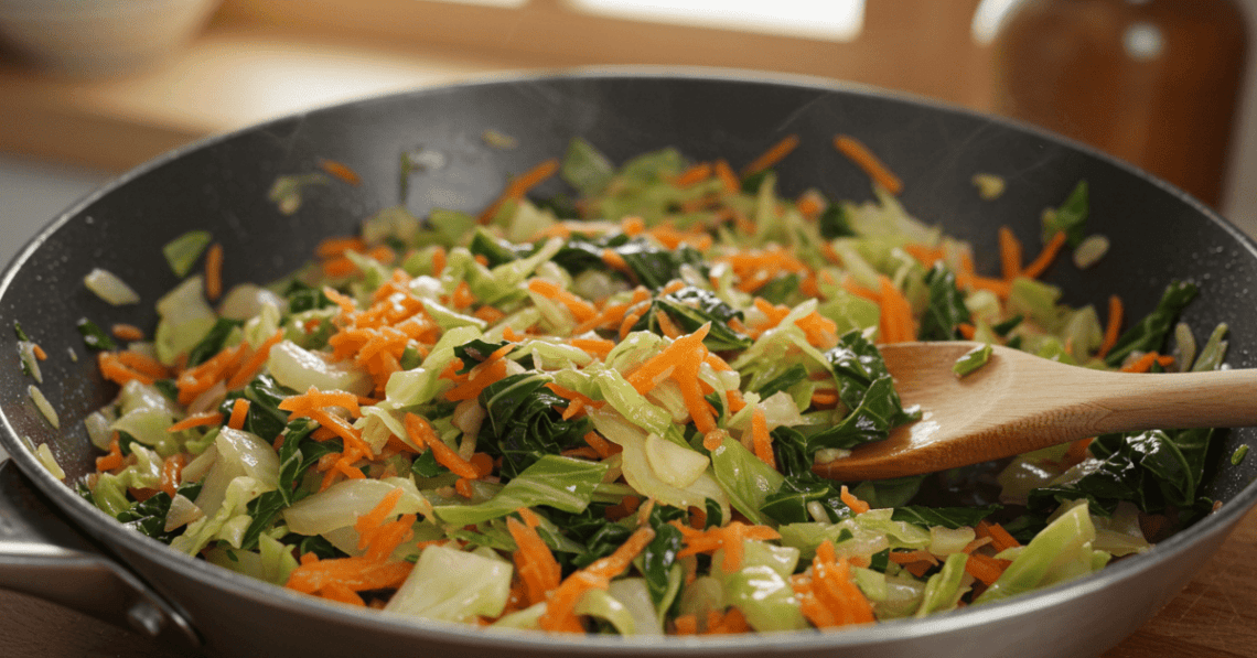 Refogado de Couve, Repolho e Cenoura: Simples e Delicioso