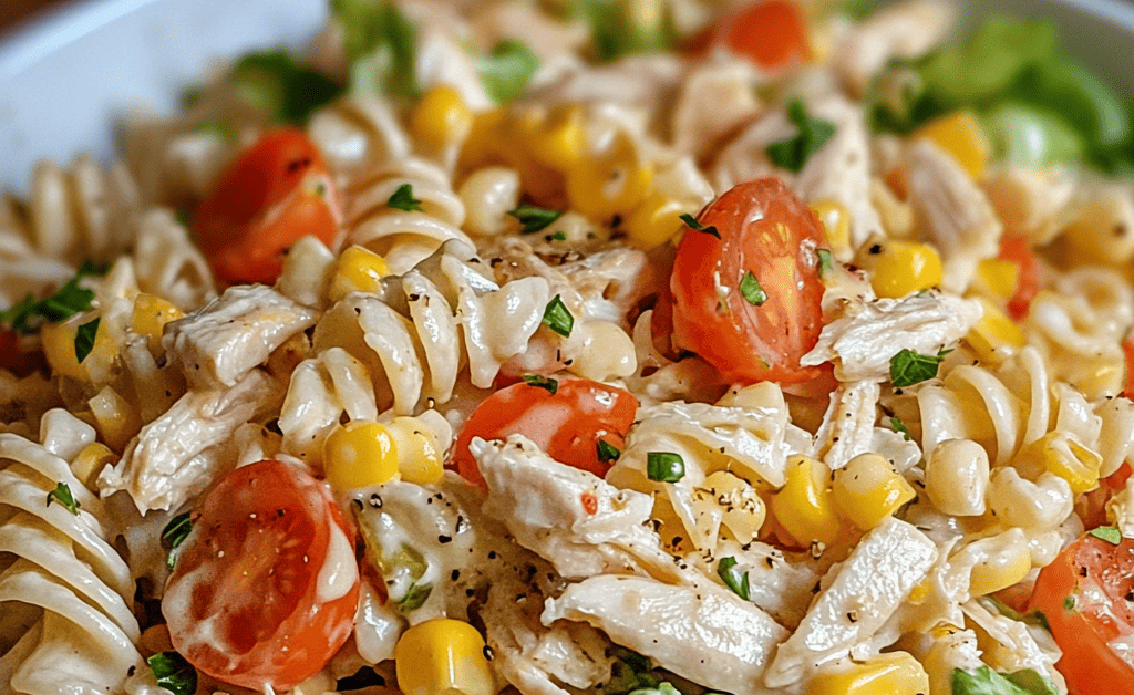 Salada Cremosa de Frango com Macarrão: Refeição Completa e Refrescante