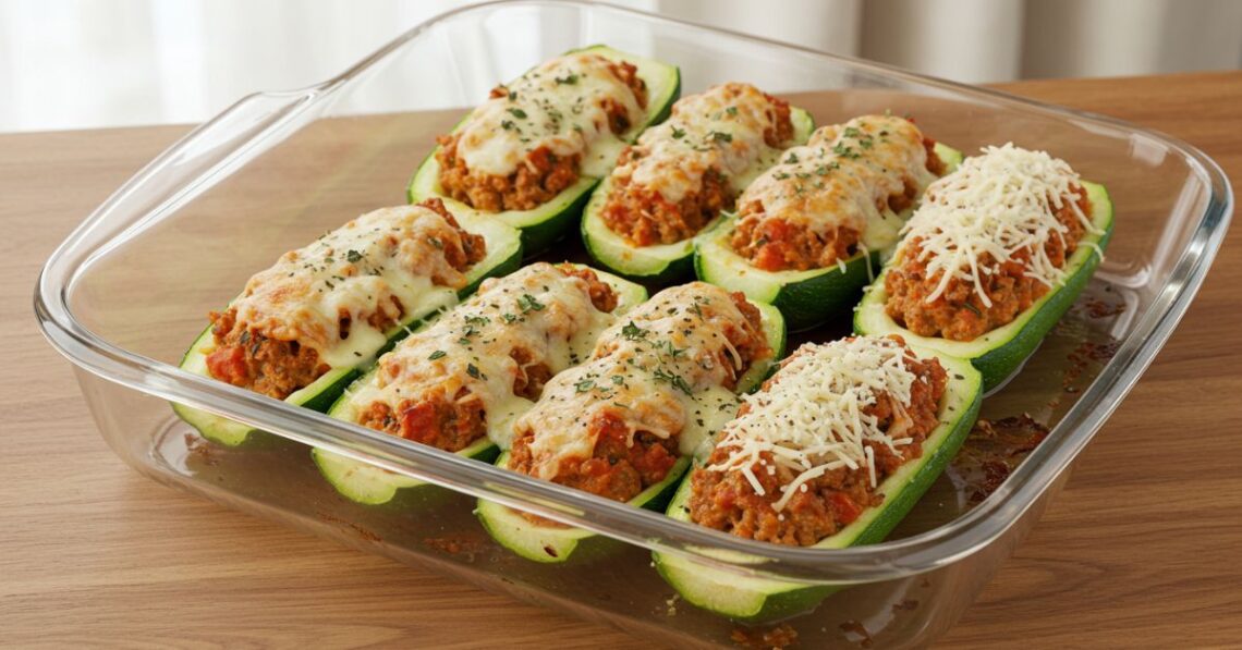 Abobrinha Recheada Douradinha e Suculenta no Forno