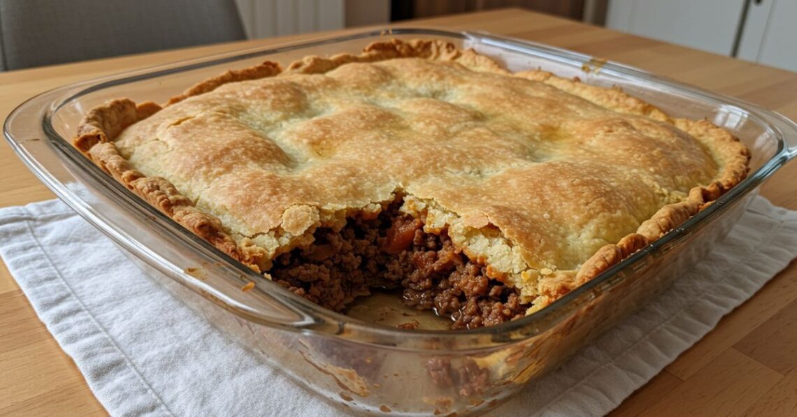 Receita de empadão de carne moída com massa podre que desmancha na boca