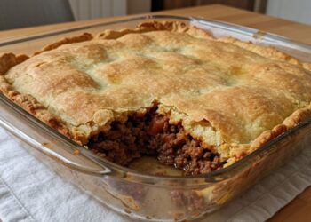 Receita de empadão de carne moída com massa podre que desmancha na boca