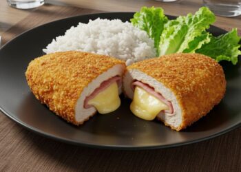 Frango recheado empanado: crocante por fora e cremoso por dentro