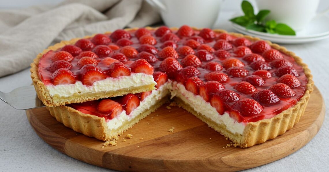 Receita de torta de morango: linda e deliciosa