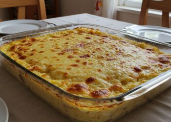 Escondidinho de mandioca com frango desfiado: uma delícia no forno