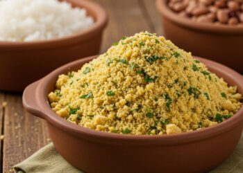 Farofa de alho com cheiro-verde: simples, rápida e saborosa