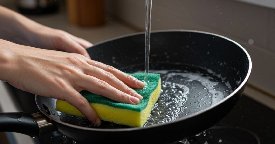 O jeito correto de lavar panelas antiaderentes para elas durarem muito mais
