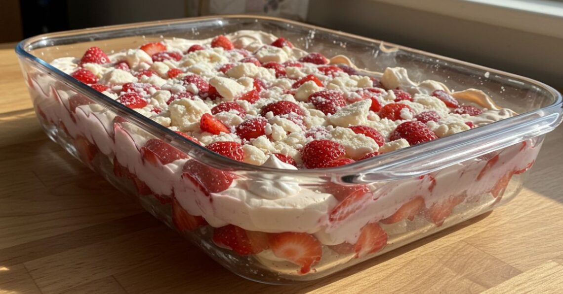 Sobremesa de morango com suspiros que fica pronta em 10 minutos