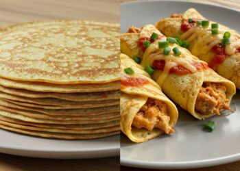 Panqueca salgada recheada com frango e requeijão: cremosa, fácil e deliciosa