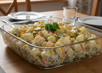 Salada de maionese bem temperada e cremosa para o dia das mães