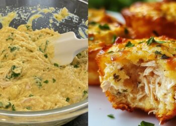 Lanche saudável com poucos ingredientes: tortinha de frango low carb