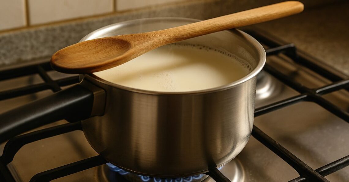 Como evitar que o leite transborde usando um truque de vó