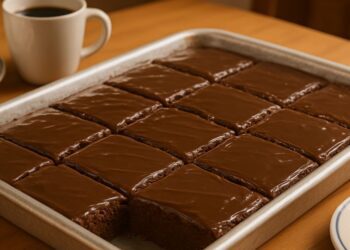 Aprenda a fazer bolo de chocolate com calda de brigadeiro