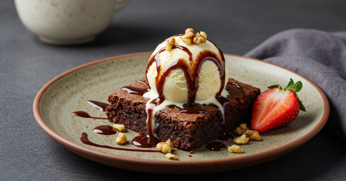 Surpreenda no dia dos namorados com este brownie com sorvete