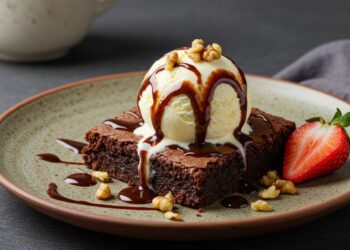 Surpreenda no dia dos namorados com este brownie com sorvete