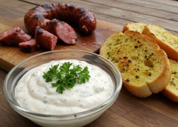 A estrela do churrasco não é a carne… é esse creme de alho!