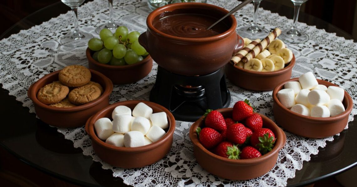 Fondue de chocolate rápido para o dia dos namorados