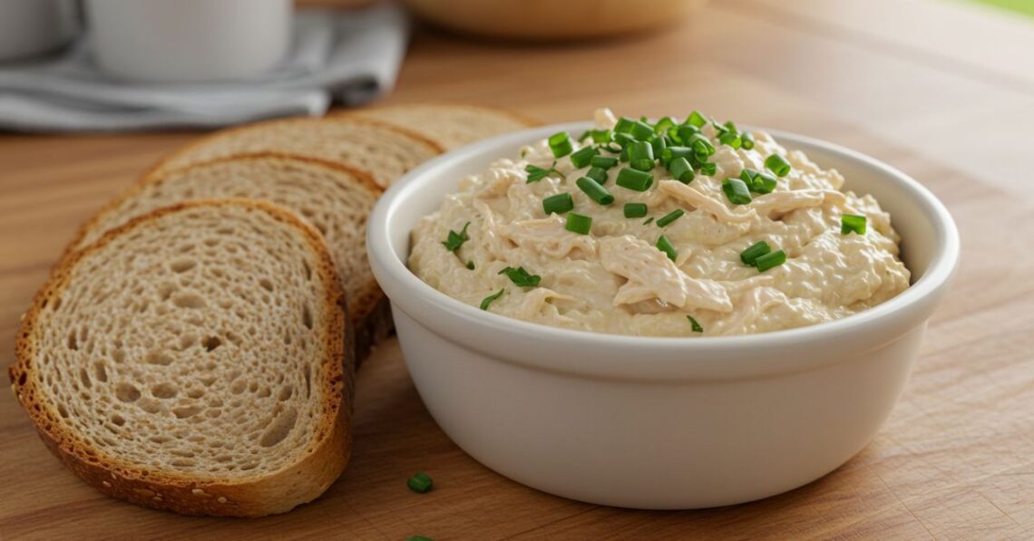 Aprenda a fazer uma pasta de frango cremosa sem maionese