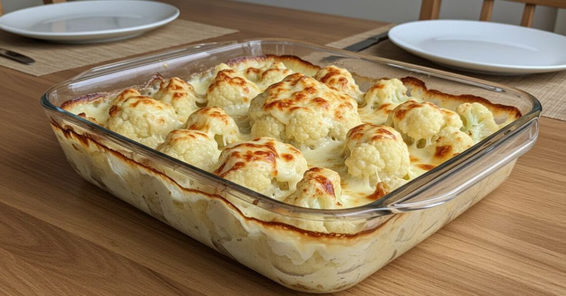 Couve-flor com molho branco e queijo: uma delícia no forno