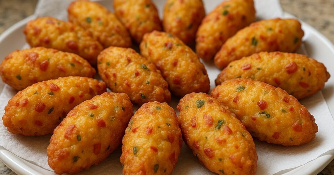 Bolinho de arroz com calabresa: crocante, fácil e delicioso