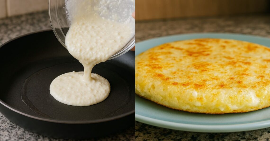 Pão de queijo de frigideira com tapioca pronto em 10 minutos
