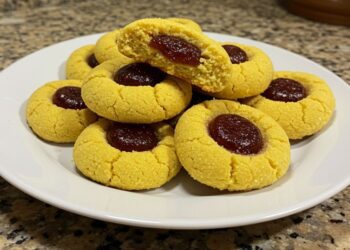 Receita prática de biscoitinho de fubá com goiabada que derrete na boca