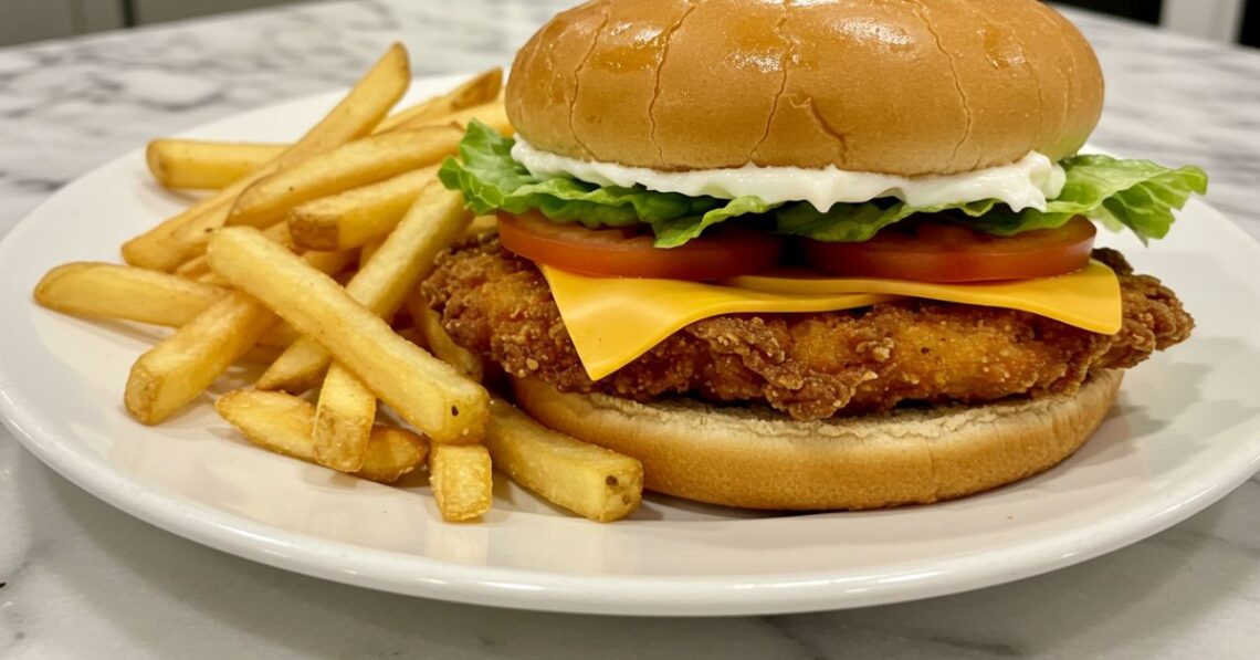 Sanduíche de frango empanado crocante fácil de fazer em casa