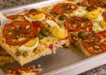 Receita fácil de torta pizza portuguesa de liquidificador