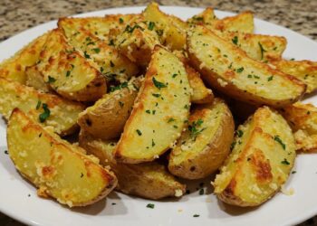 Batata rústica com crosta de parmesão crocante feita na airfryer