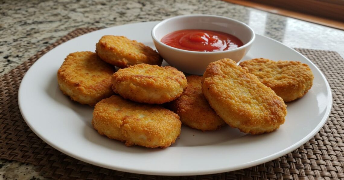Receita de nuggets de frango saudáveis na airfryer