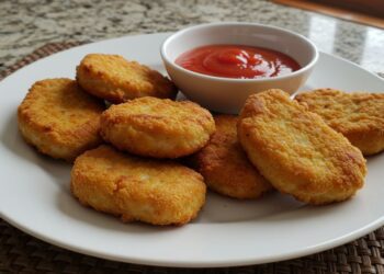 Receita de nuggets de frango saudáveis na airfryer