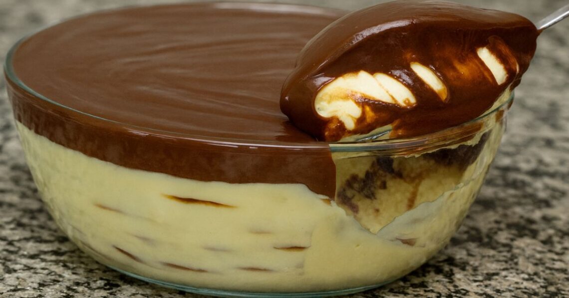 Pavê de nata com ganache: a combinação perfeita de cremosidade e sabor