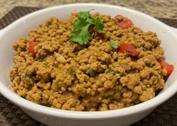 Receita fácil de carne moída de soja bem temperadinha