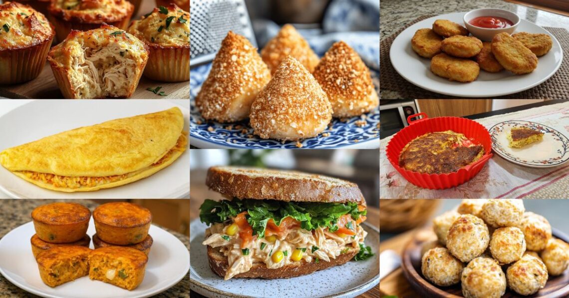 8 lanches fit com frango desfiado para levar ao trabalho sem sair da dieta