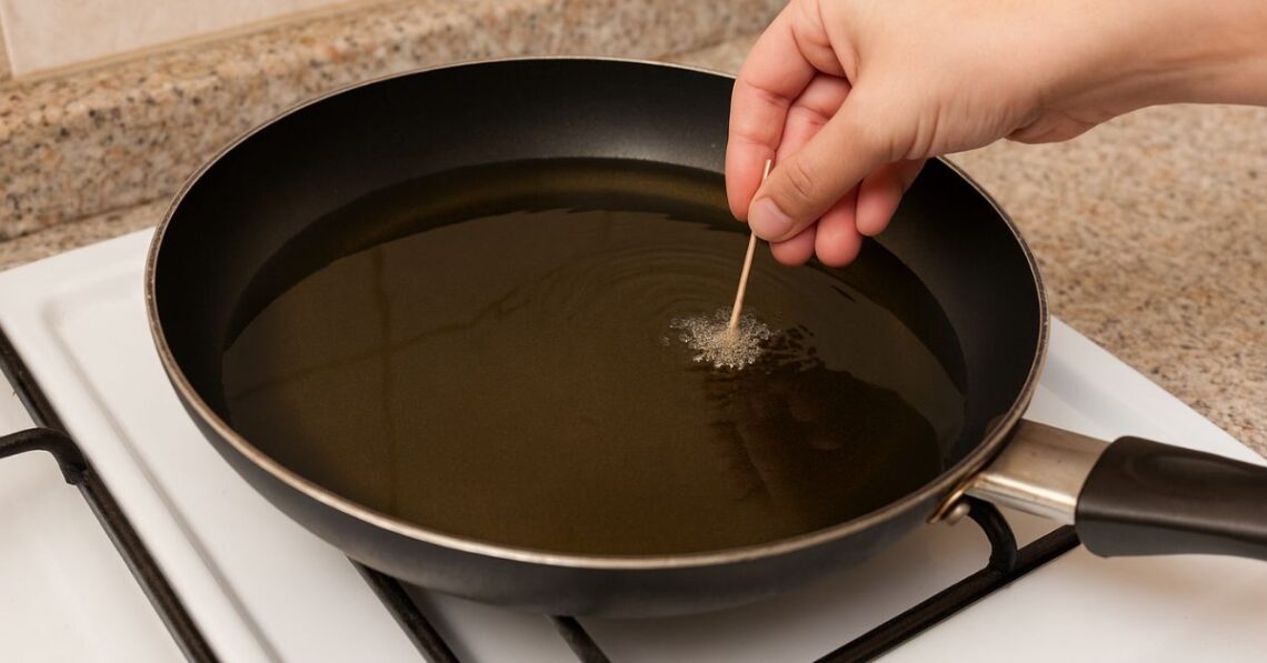 Como saber se o óleo está no ponto certo para fritar sem erro