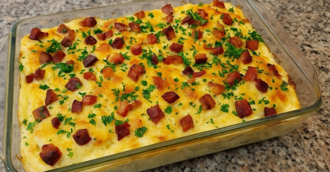 A melhor mandioca gratinada com bacon que você vai provar