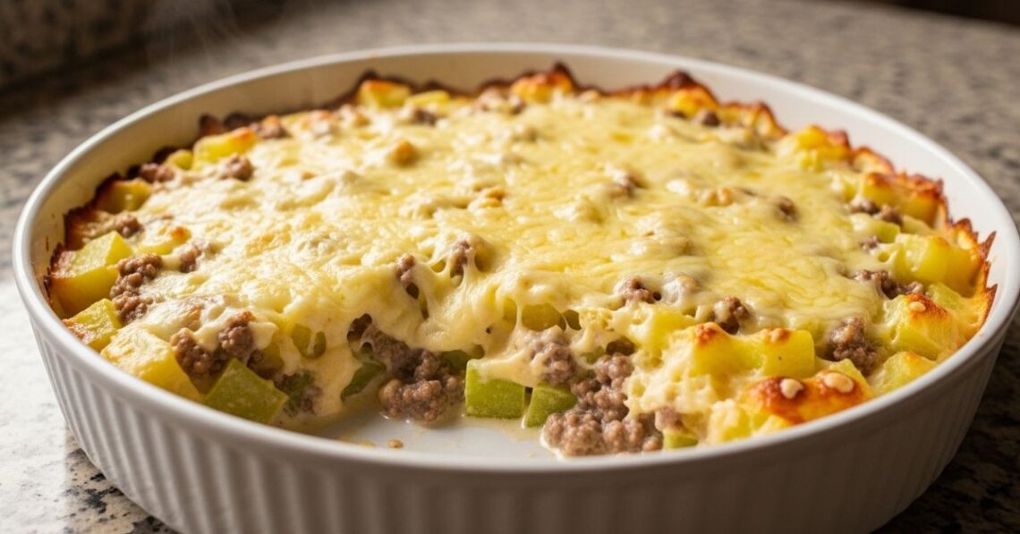 O chuchu nunca foi tão gostoso: gratinado com carne moída e molho branco