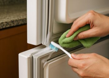 O jeito certo de limpar a borracha da geladeira