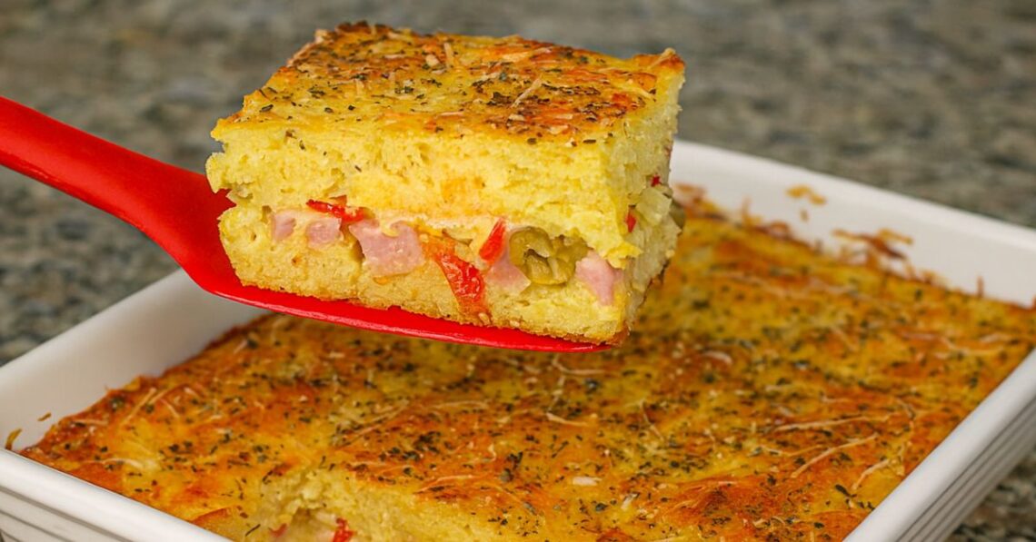 Aprenda a fazer uma torta pizza de liquidificador fofinha e super saborosa