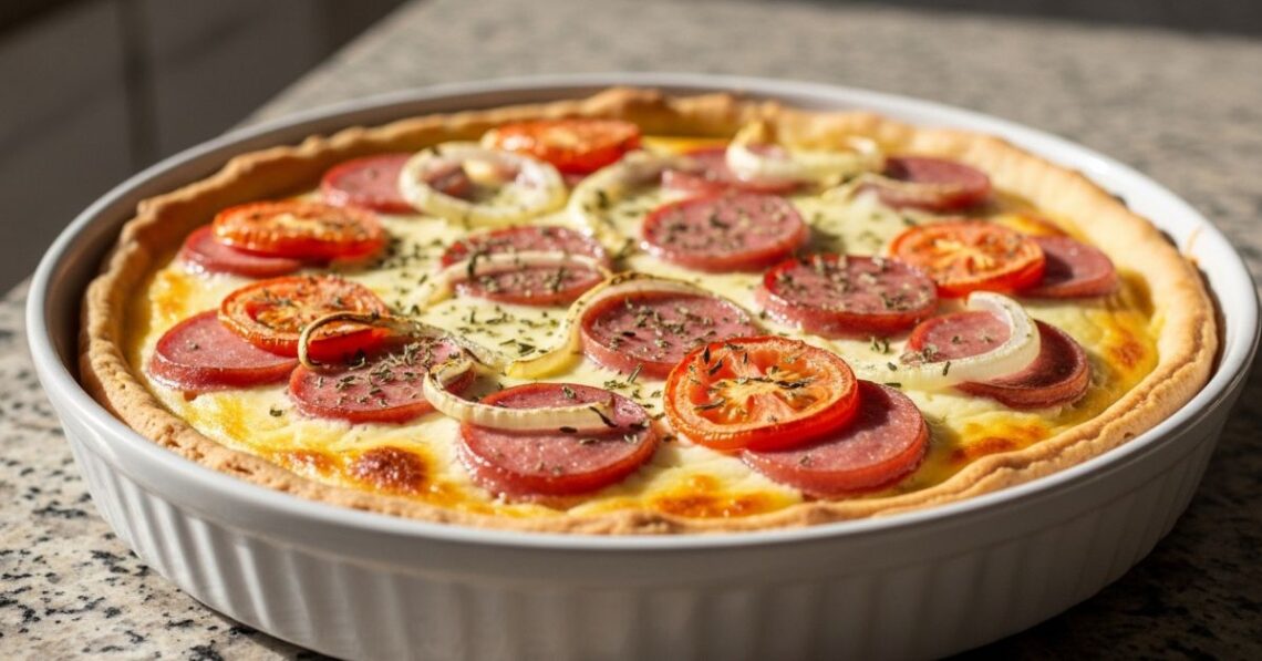 Quiche de calabresa: prática e deliciosa