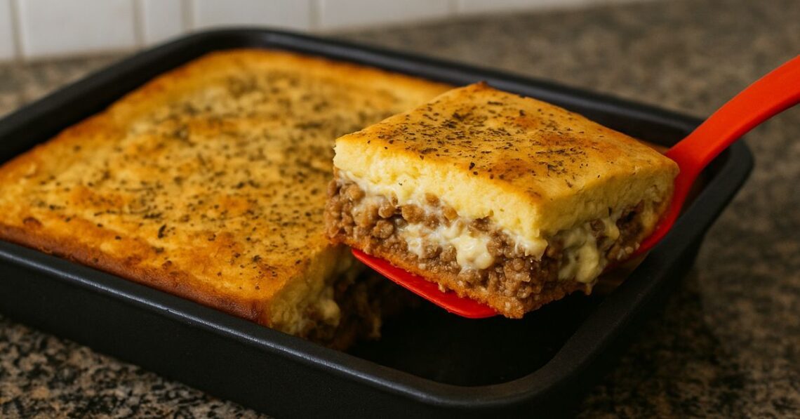 Receita prática de torta de carne moída com requeijão feita no liquidificador